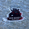 2" Racing Raccoon Sticker